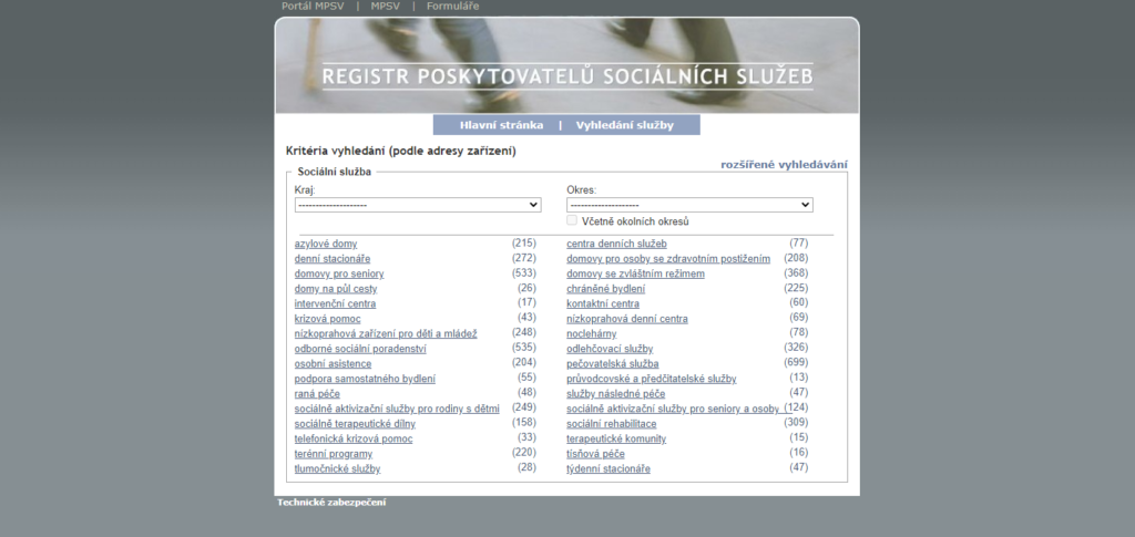 Videonávod – vyhledávání v registru poskytovatelů sociálních služeb – část 1.